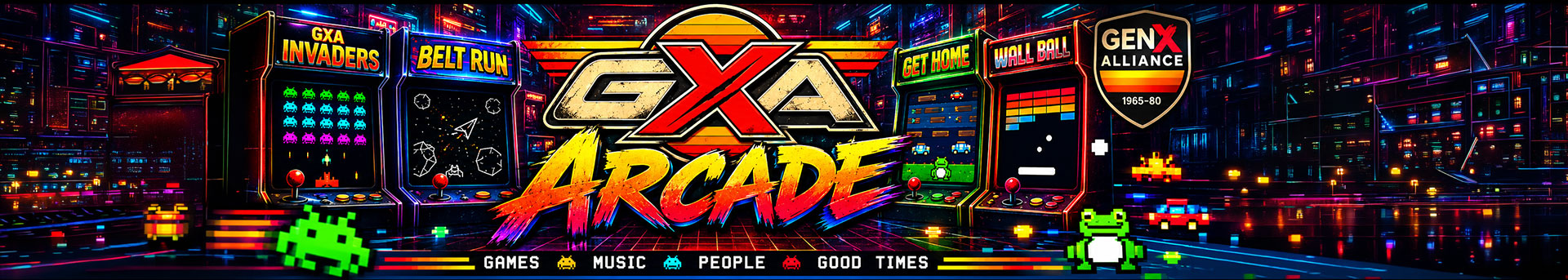 GXA Arcade — play Wall Ball, GXA Invaders and Get Home Before The Streetlights